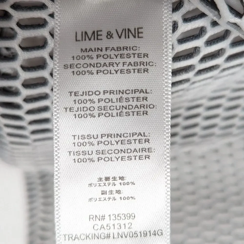 Lime & Vine White Rose Gold Swirl Pattern Cropped Jacket Long Sleeve Zip Up M - Picture 8 of 12